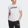 imageadidas Mens Essentials Single Jersey Linear Embroidered Logo TShirtWhiteBlack