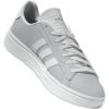 imageadidas Mens Grand Court Alpha SneakerGreyWhiteSilver Metallic