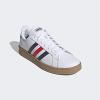 imageadidas Mens Grand Court SneakerWhiteTrace BlueActive Red
