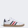 imageadidas Mens Grand Court SneakerWhiteTrace BlueActive Red
