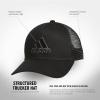 imageadidas Mens Mesh Back Structured Low Crown Adjustable Fit Snapback HatBlackOnix Grey