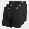 imageadidas Mens Performance Stretch Cotton Boxer Briefs 3Pack Soft Underwear Superior ComfortBlackBlack BlackBlack BlackBlack