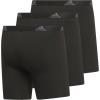 imageadidas Mens Performance Stretch Cotton Boxer Briefs 3Pack Soft Underwear Superior ComfortBlackOnix Grey