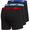 imageadidas Mens Performance Stretch Cotton Boxer Briefs 3Pack Soft Underwear Superior ComfortBlackScarlet BlackCollegiate Light Blue BlackBold Blue