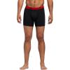 imageadidas Mens Performance Stretch Cotton Boxer Briefs 3Pack Soft Underwear Superior ComfortBlackScarlet RedBlue