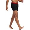 imageadidas Mens Performance Stretch Cotton Boxer Briefs 3Pack Soft Underwear Superior ComfortBlackScarlet RedBlue