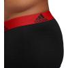 imageadidas Mens Performance Stretch Cotton Boxer Briefs 3Pack Soft Underwear Superior ComfortBlackScarlet RedBlue