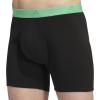 imageadidas Mens Performance Stretch Cotton Boxer Briefs 3Pack Soft Underwear Superior ComfortBlackSemi Green SparkPreloved Fig Purple