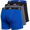 imageadidas Mens Performance Stretch Cotton Boxer Briefs 3Pack Soft Underwear Superior ComfortBlue