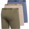 imageadidas Mens Performance Stretch Cotton Boxer Briefs 3Pack Soft Underwear Superior ComfortOlive Strata GreenChalky BrownPreloved Ink Blue