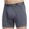 imageadidas Mens Performance Stretch Cotton Boxer Briefs 3Pack Soft Underwear Superior ComfortOnix GreyBlackGrey