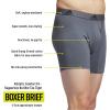imageadidas Mens Performance Stretch Cotton Boxer Briefs 3Pack Soft Underwear Superior ComfortOnix GreyBlackGrey