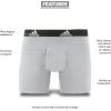 imageadidas Mens Performance Stretch Cotton Boxer Briefs 3Pack Soft Underwear Superior ComfortOnixBlack BlackOnix GreyBlack