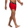 imageadidas Mens Performance Stretch Cotton Boxer Briefs 3Pack Soft Underwear Superior ComfortScarlet RedBlackOnix Grey