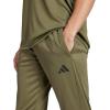 imageadidas Mens Sereno Cut 3Stripes Slim Tapered PantsOlive StrataBlack