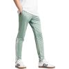 imageadidas Mens Sereno Cut 3Stripes Slim Tapered PantsSilver GreenWhite