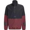 imageadidas Mens Size Future Icons 3Stripes Woven HalfZip SweatshirtAurora Ruby