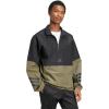imageadidas Mens Size Future Icons 3Stripes Woven HalfZip SweatshirtOlive Strata