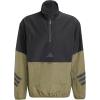 imageadidas Mens Size Future Icons 3Stripes Woven HalfZip SweatshirtOlive Strata