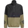 imageadidas Mens Size Future Icons 3Stripes Woven HalfZip SweatshirtOlive Strata