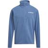 imageadidas Mens Terrex Multi Essentials HalfZip Fleece Hiking JacketWonder Steel