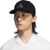 imageadidas Mens Three Bar Structured Snapback Adjustable Fit Hat 20BlackGrey Strata
