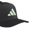 imageadidas Mens Three Bar Structured Snapback Adjustable Fit Hat 20BlackSemi Green Spark