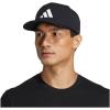 imageadidas Mens Three Bar Structured Snapback Adjustable Fit Hat 20BlackWhite