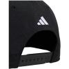 imageadidas Mens Three Bar Structured Snapback Adjustable Fit Hat 20BlackWhite