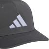 imageadidas Mens Three Bar Structured Snapback Adjustable Fit Hat 20Grey SixViolet Tone Purple