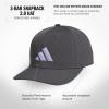 imageadidas Mens Three Bar Structured Snapback Adjustable Fit Hat 20Grey SixViolet Tone Purple