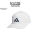 imageadidas Mens Three Bar Structured Snapback Adjustable Fit Hat 20WhiteOnix Grey