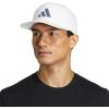 imageadidas Mens Three Bar Structured Snapback Adjustable Fit Hat 20WhiteOnix Grey