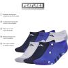 imageadidas Show Socks for Boys and Girls 6Pack Athletic Cushioned Low Profile Below AnkleCool Light HeatherCollegiate NavySemi Lucid Blue