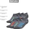 imageadidas Show Socks for Boys and Girls 6Pack Athletic Cushioned Low Profile Below AnkleOnix GreyPulse BlueVivid RedStripe