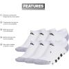 imageadidas Show Socks for Boys and Girls 6Pack Athletic Cushioned Low Profile Below AnkleWhiteGreyBlack