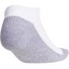 imageadidas Show Socks for Boys and Girls 6Pack Athletic Cushioned Low Profile Below AnkleWhiteGreyLight Onix GreyStripe
