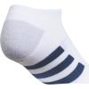 imageadidas Show Socks for Boys and Girls 6Pack Athletic Cushioned Low Profile Below AnkleWhitePure Teal GreenMineral Blue