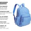 imageadidas Small Backpack for Women  Weekender Lightweight Bag with Laptop Sleeve Warm Clay Pink One SizeBlue Fusion
