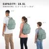 imageadidas Small Backpack for Women  Weekender Lightweight Bag with Laptop Sleeve Warm Clay Pink One SizeSilver Green