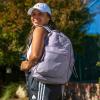 imageadidas Small Backpack for Women  Weekender Lightweight Bag with Laptop Sleeve Warm Clay Pink One SizeSilver Green