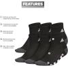 imageadidas Unisex Kids Quarter Ankle Socks for Boys and Girls Youth 6Pack Athletic Cushioned and ComfortableBlackOnix GreyWhite