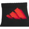 imageadidas Unisex Kids Quarter Ankle Socks for Boys and Girls Youth 6Pack Superlite Breathable and LightweightBlackPure Ruby RedLucid AquamarineClassic20