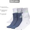 imageadidas Unisex Kids Quarter Ankle Socks for Boys and Girls Youth 6Pack Superlite Breathable and LightweightCool Light HeatherSemi Green SparkPreloved Ink BlueClassic
