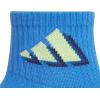 imageadidas Unisex Kids Quarter Ankle Socks for Boys and Girls Youth 6Pack Superlite Breathable and LightweightRay BluePulse Lime GreenDark BlueClassic20