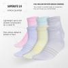 imageadidas Unisex Kids Quarter Ankle Socks for Boys and Girls Youth 6Pack Superlite Breathable and LightweightTrue PinkSemi Flash Aqua BlueClear Onix GreyGirls