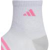imageadidas Unisex Kids Quarter Ankle Socks for Boys and Girls Youth 6Pack Superlite Breathable and LightweightWhiteClear Onix GreyPink FusionGirls