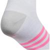 imageadidas Unisex Kids Quarter Ankle Socks for Boys and Girls Youth 6Pack Superlite Breathable and LightweightWhiteClear Onix GreyPink FusionGirls