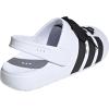 imageadidas UnisexAdult Adilette Clog 20 Slide SandalWhiteBlackGold Metallic