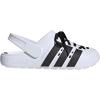 imageadidas UnisexAdult Adilette Clog 20 Slide SandalWhiteBlackGold Metallic
